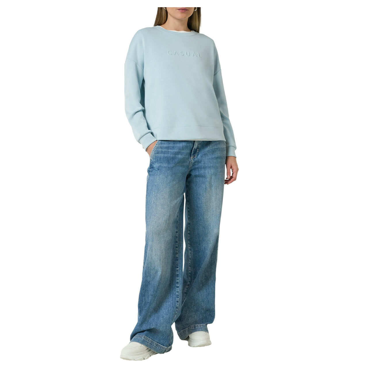 Comma Damen Sweatshirt bleu