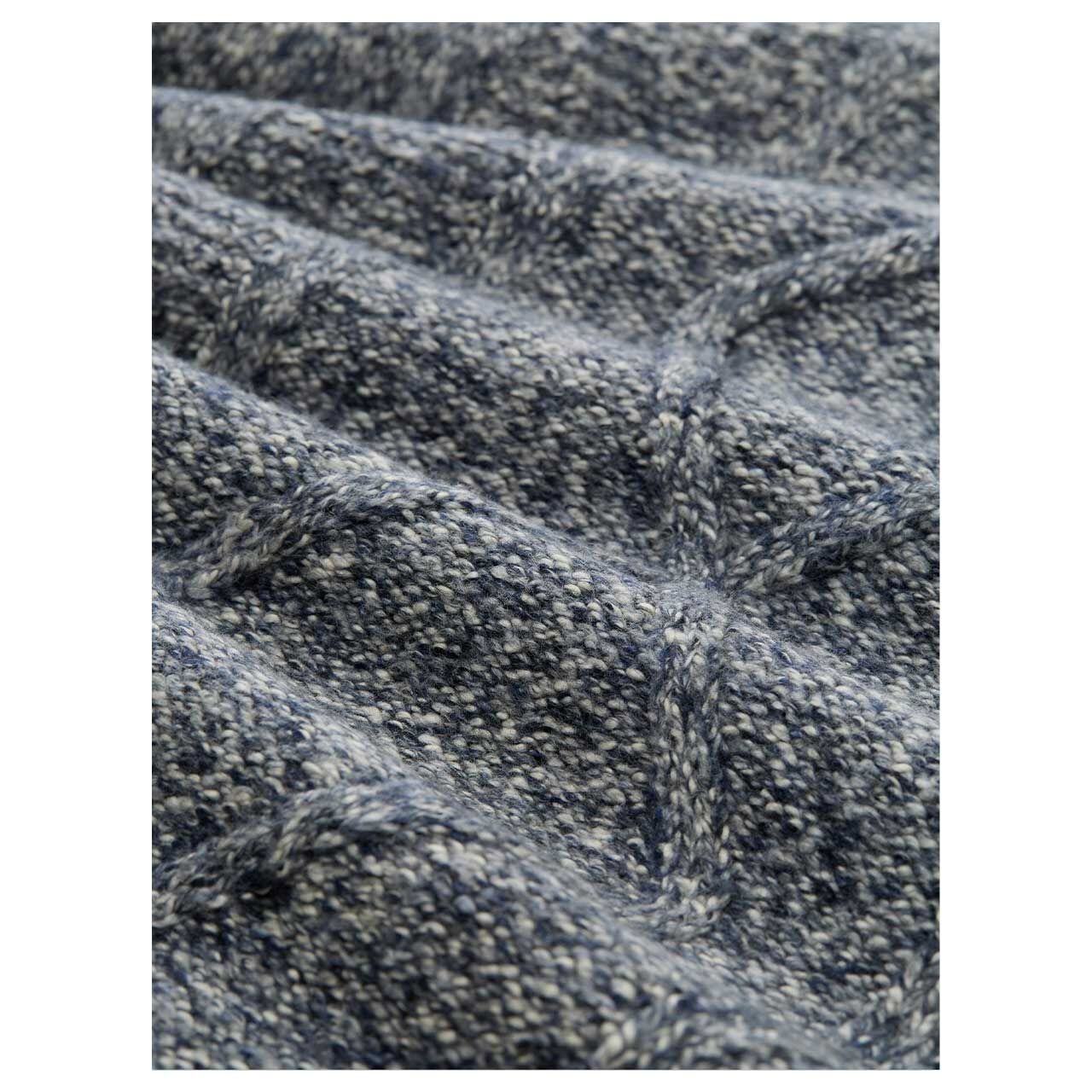 Herren Rollkragen Pullover Turtleneck von Tom Tailor in Blau meliert, Detailansicht Material