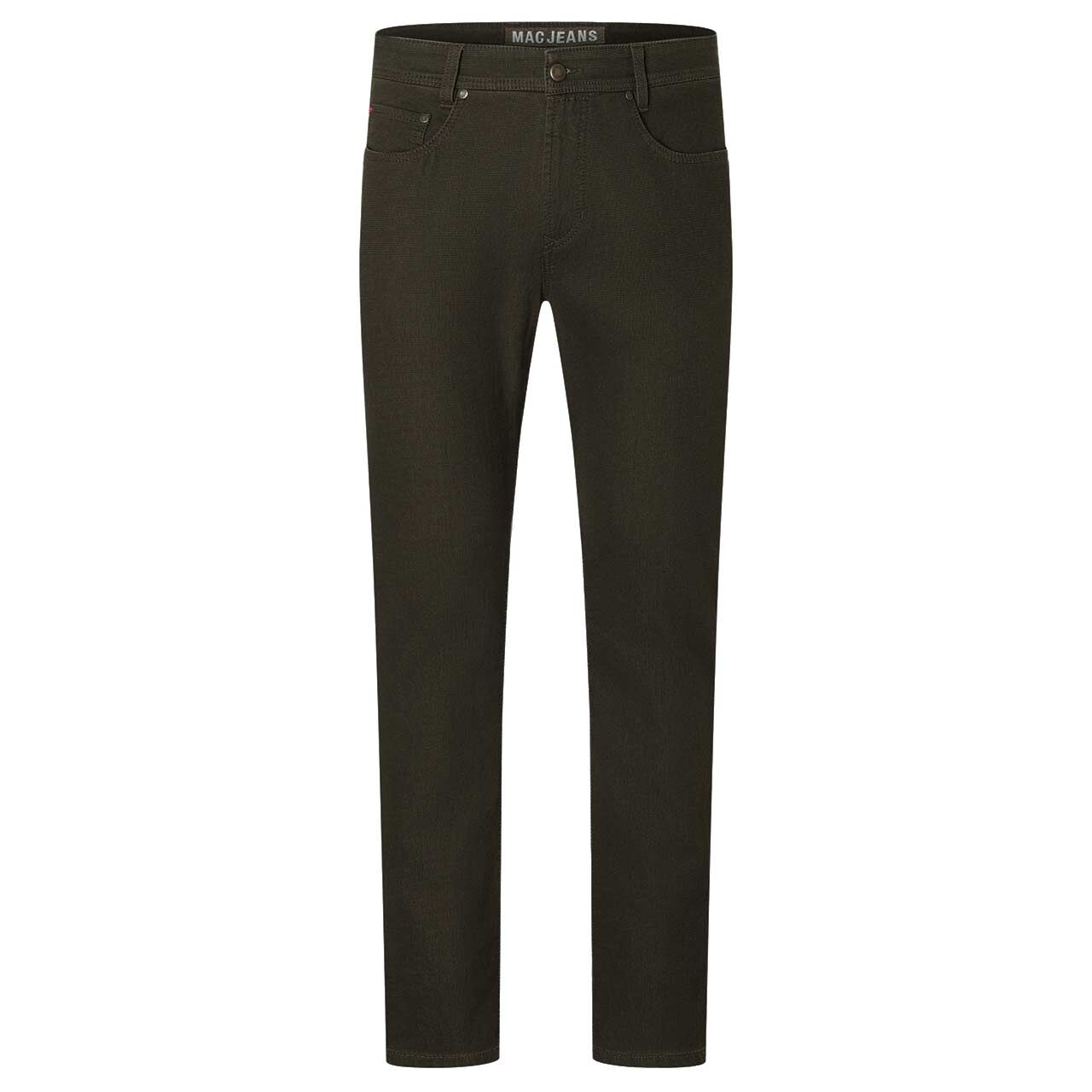 Stretch Herren Baumwollhose Jogn Jeans von MAC in Dunkelgrün, Vorderansicht