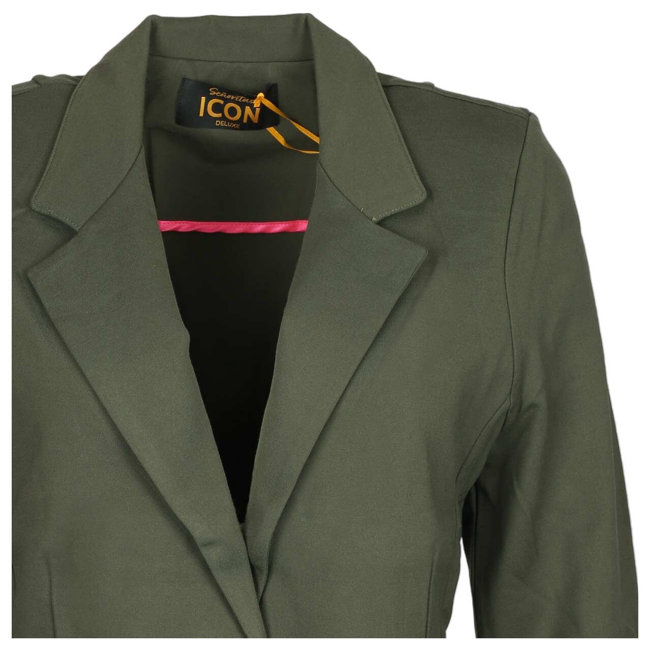 Damen Blazer von Senoritas Icon in Dunkelgrün, Detailansicht vorne
