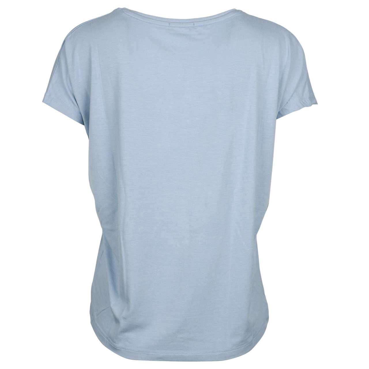 s. Oliver Damen T-Shirt in Hellblau, Rückansicht