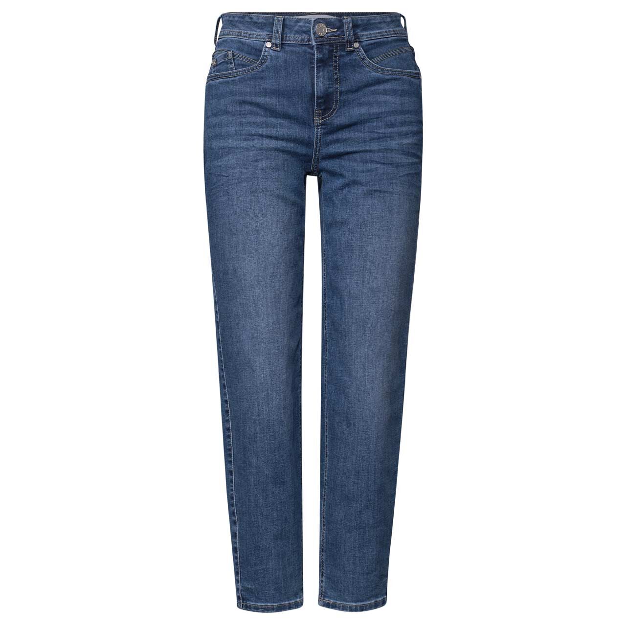 Street One Karlie Barrel Ankle Jeans medium blue wash