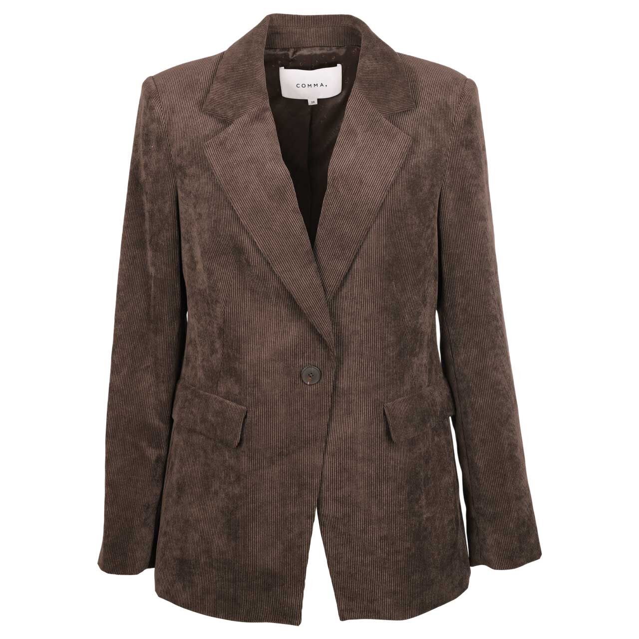 Comma Damen Cord Blazer mulch brown