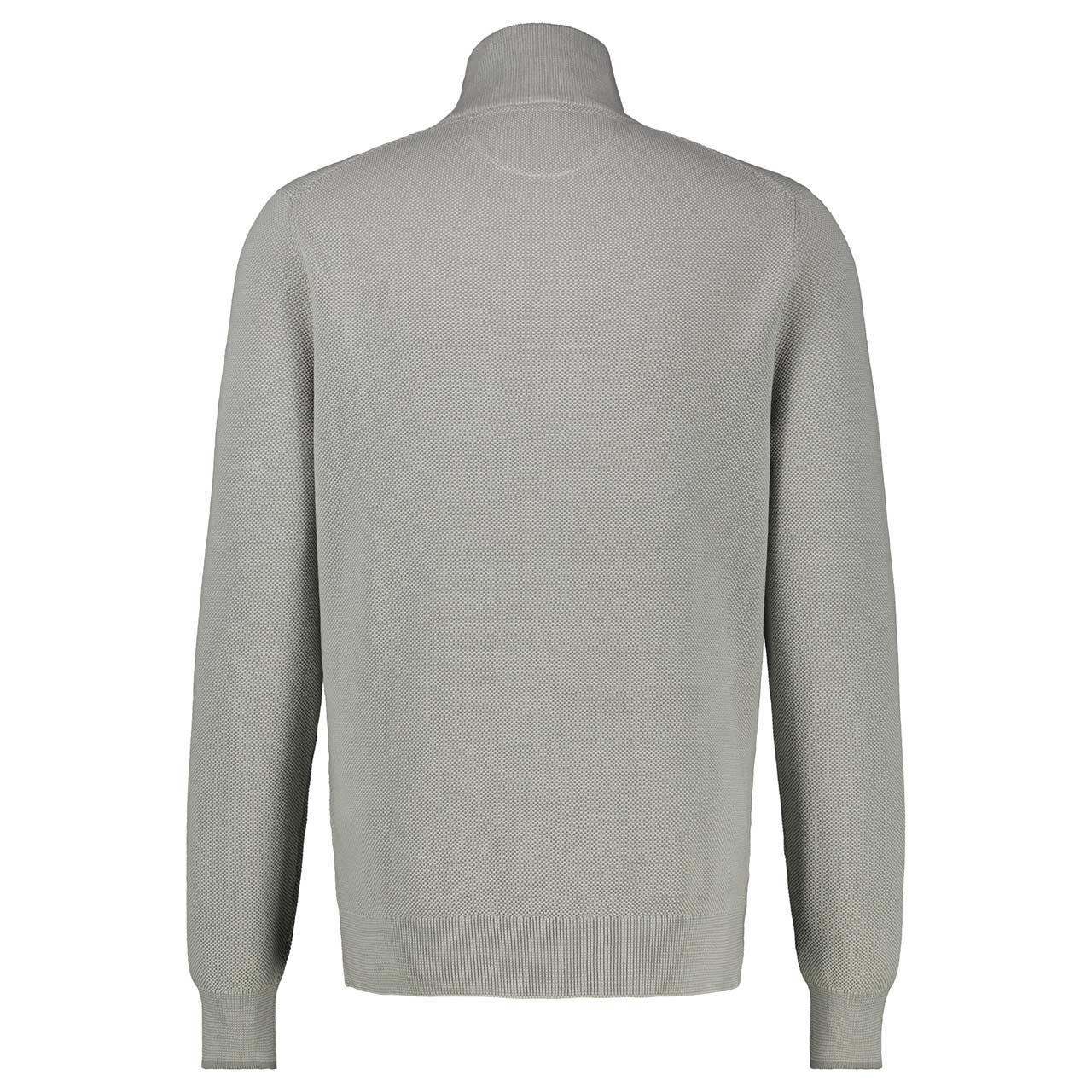 Herren Sweatshirt Troyer von Lerros in Grau meliert, Rückansicht