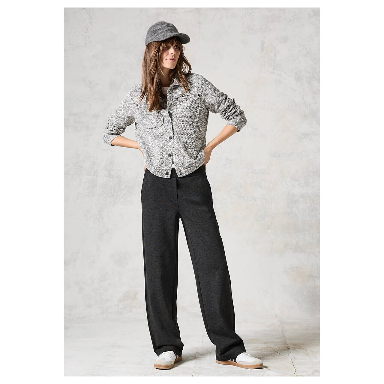 Cecil Neele Straight Hose charcoal grey melange