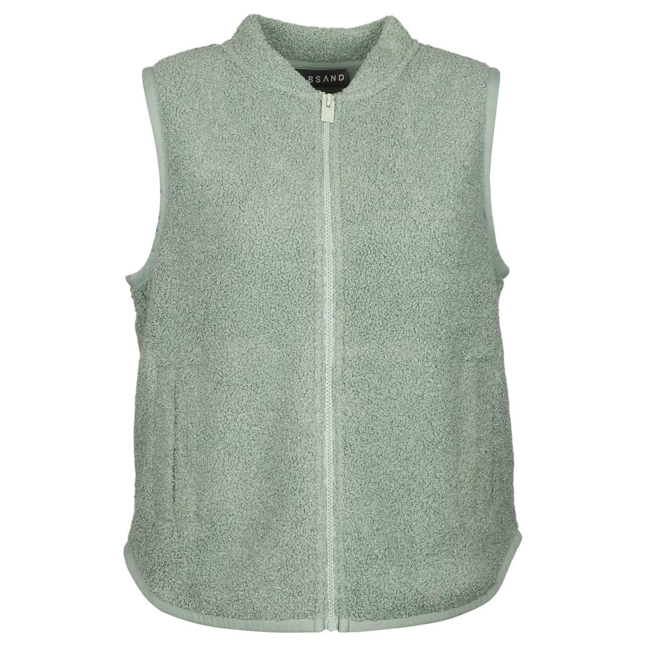 Elbsand Damen Teddyweste Nisa silt green