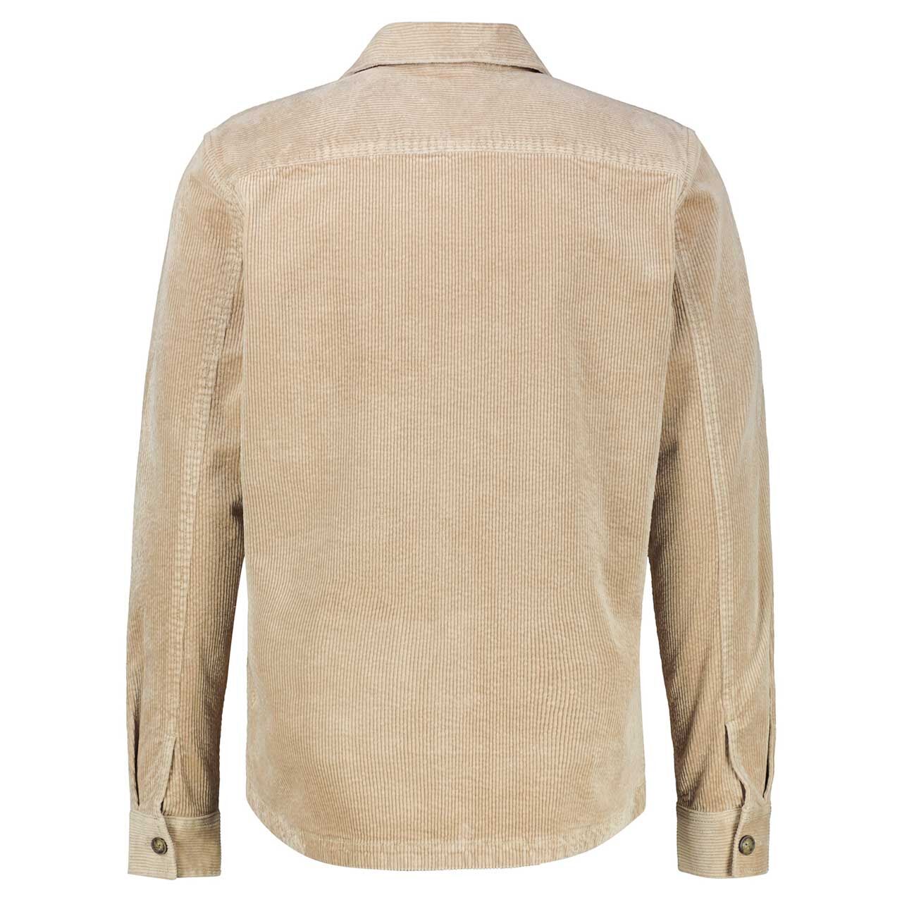 Herren Cord Hemdjacke von Lerros in Beige, Rückansicht