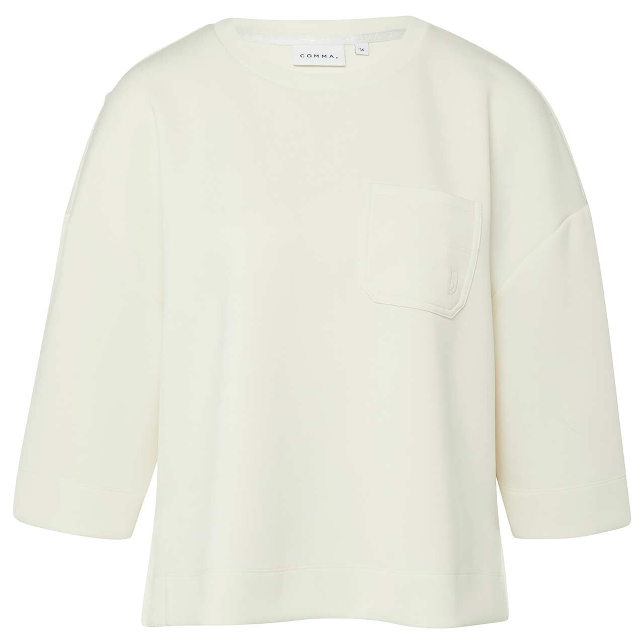 Comma Damen T-Shirt eggnog white