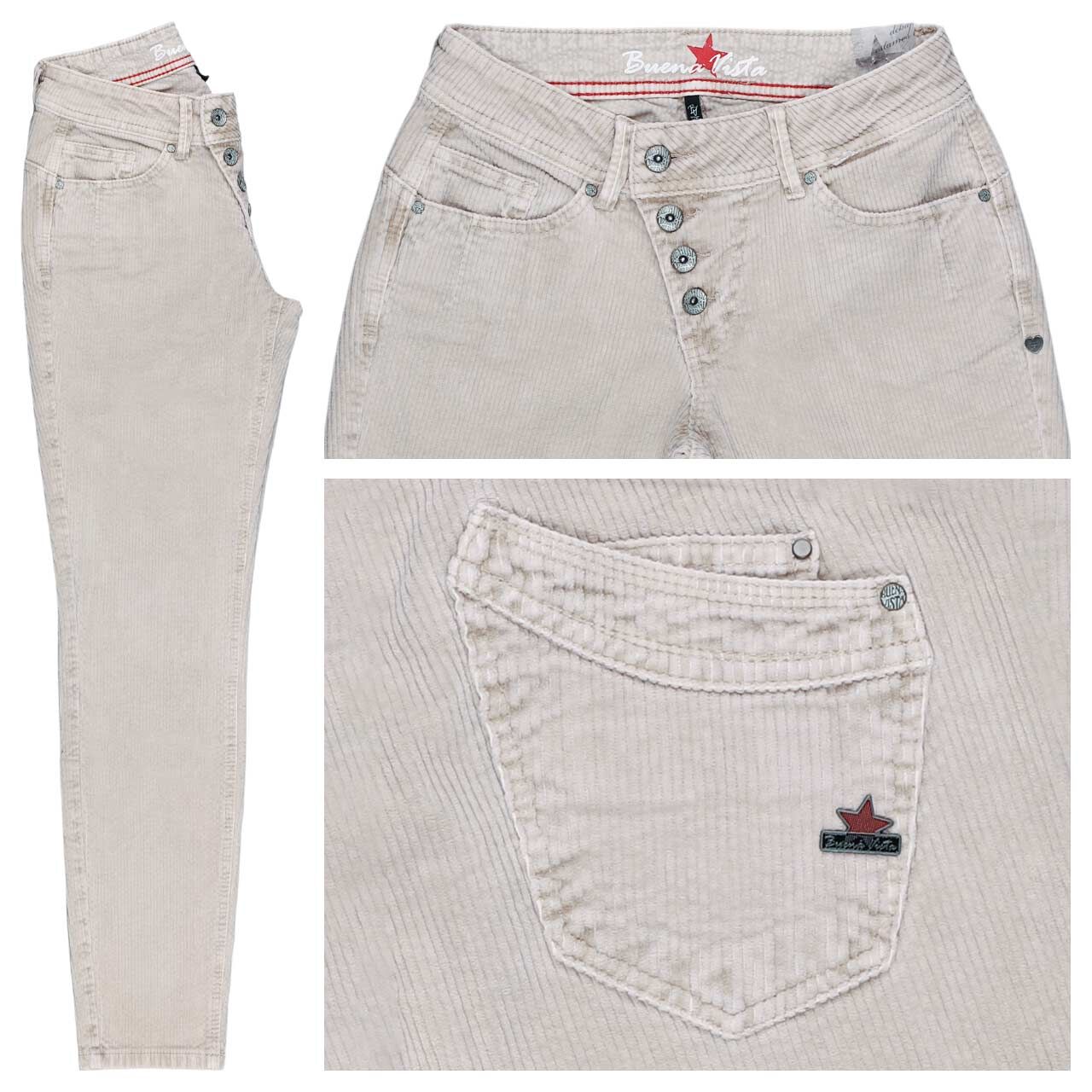 Buena Vista Malibu Cropped Corduroy Ankle Cordhose vintage cream