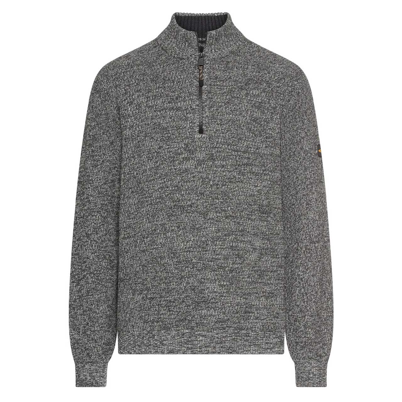 Camel active Herren Pullover Troyer asphalt melange