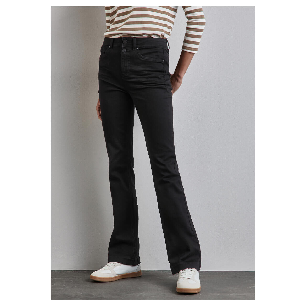 Street One Bootcut Jeans black washed