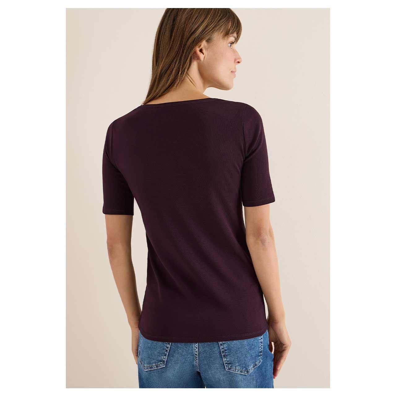 Damen T-Shirt Lena von Cecil in Lila, Rückansicht am Model