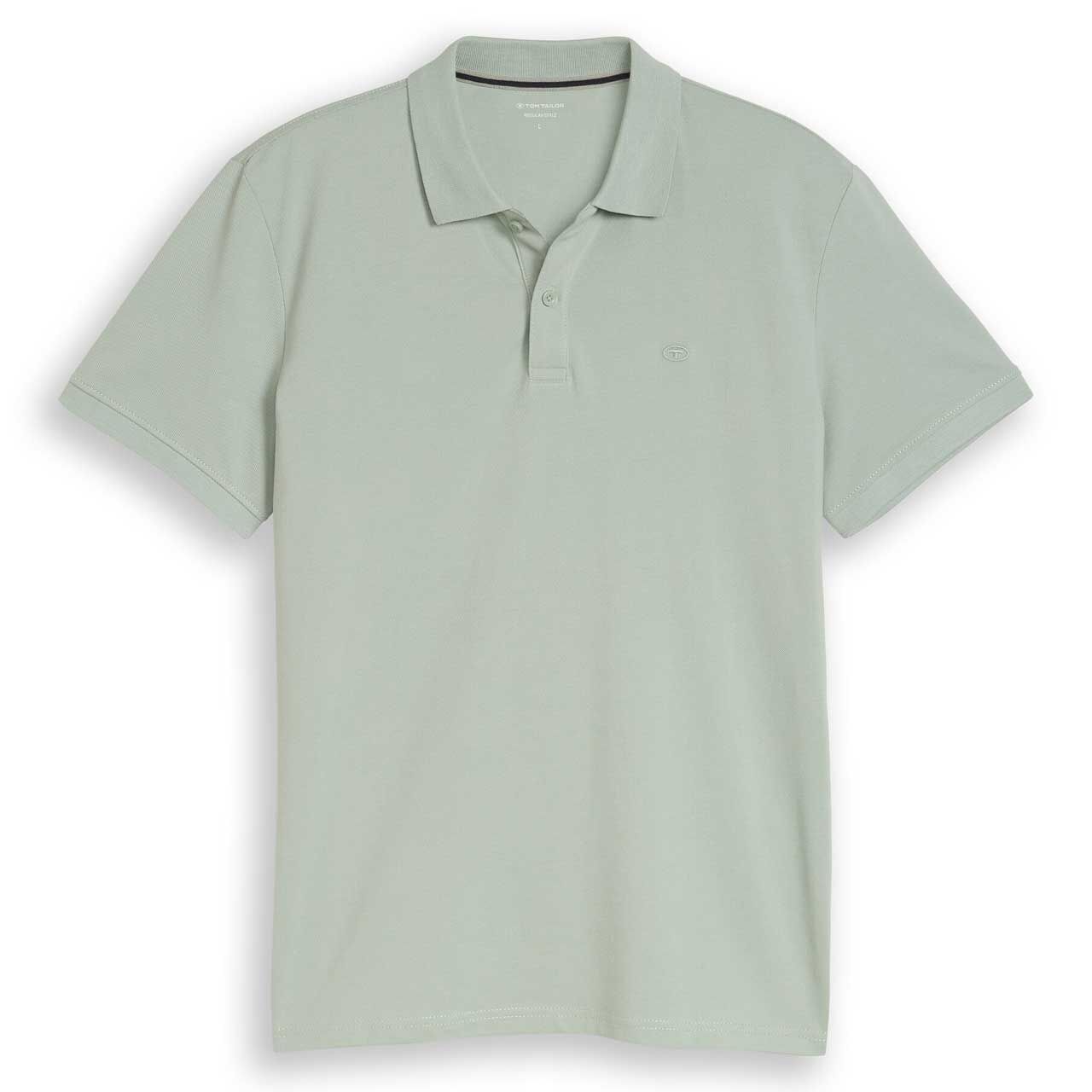 Tom Tailor Herren Piqué Poloshirt soft greyish green