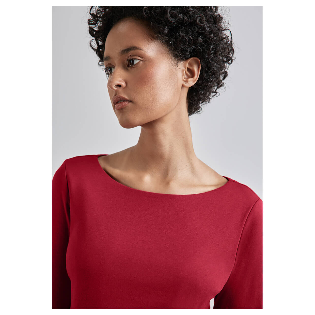 Street One Damen Langarm Shirt Lanea intense red