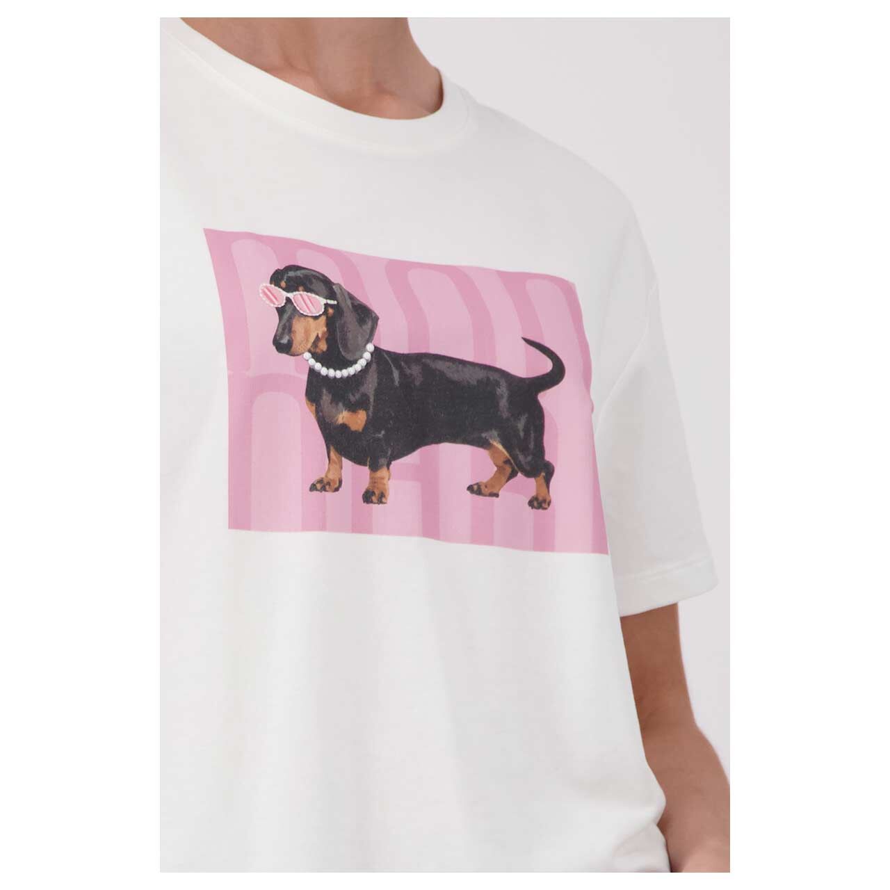 Monari Damen T-Shirt white styled dog