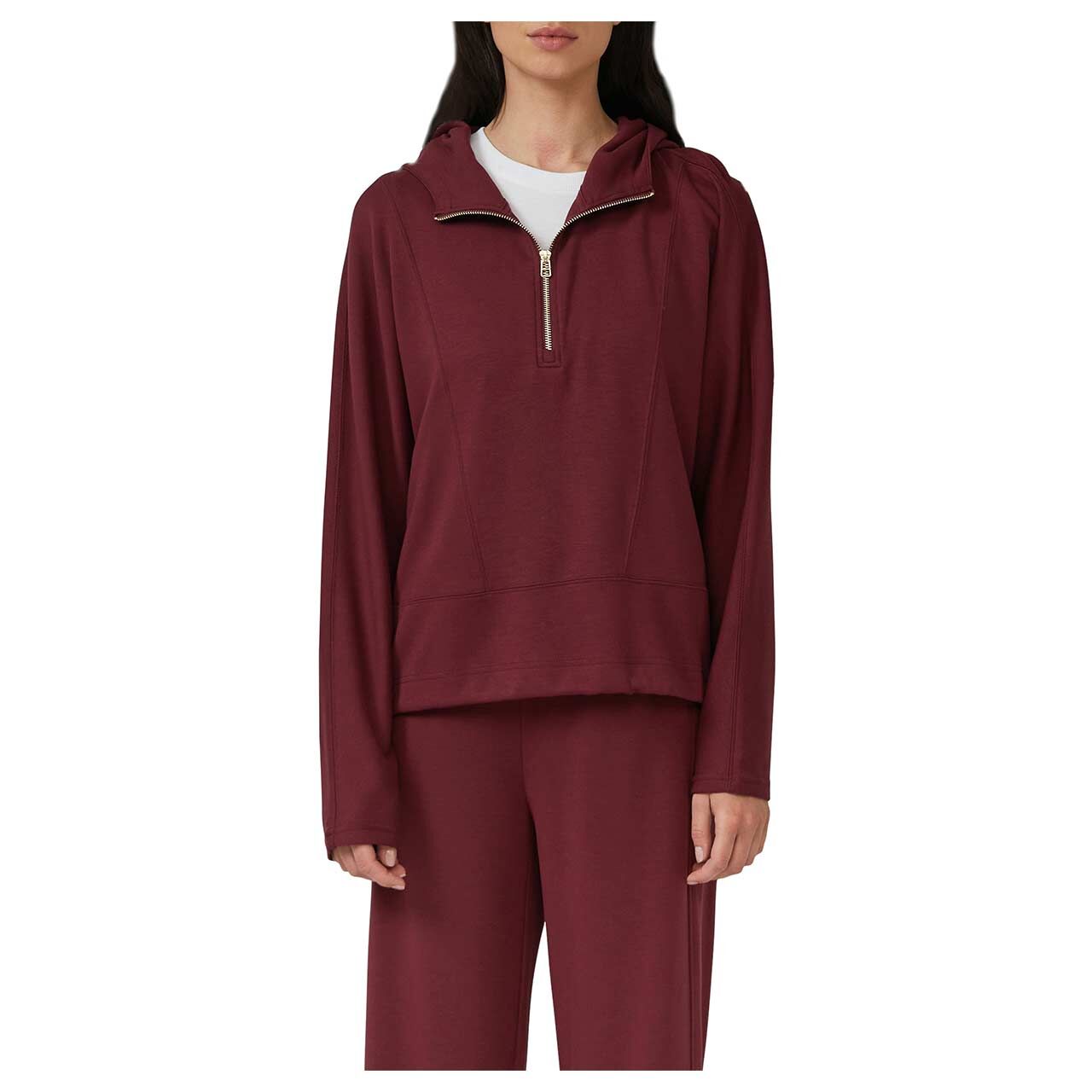Damen Hoodie Sweatshirt von s.Oliver in Burgunderrot, Vorderansicht