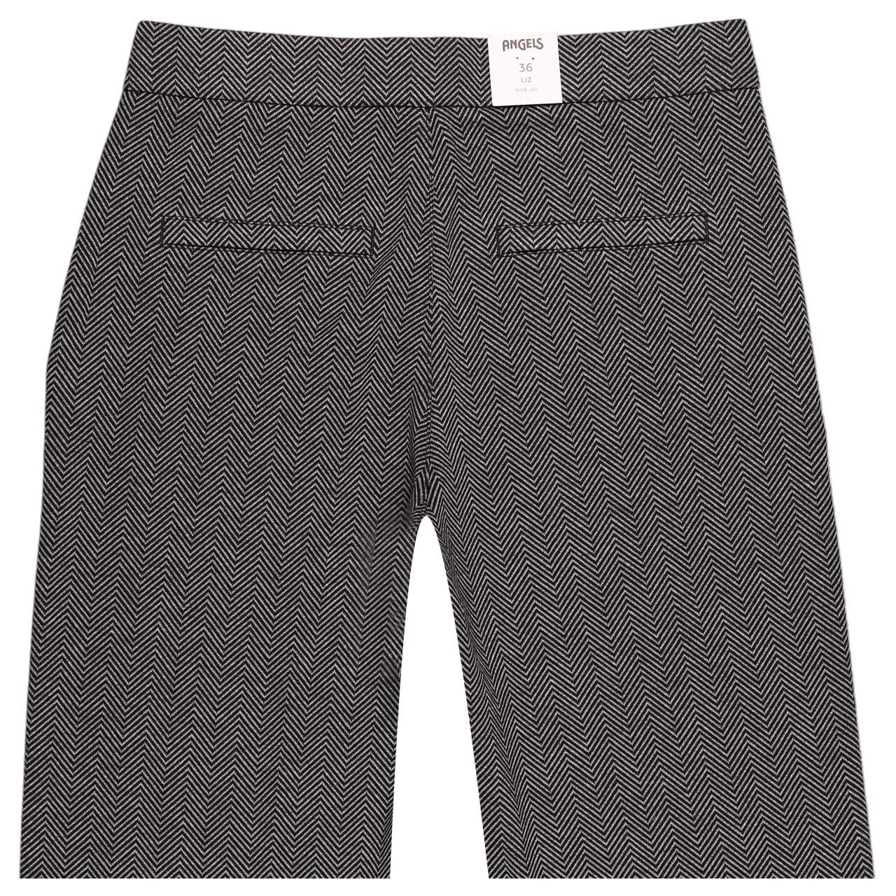 Stretch Damenhose Liz Easy von Angels in Schwarz mit Print, detaillierte Rückansicht