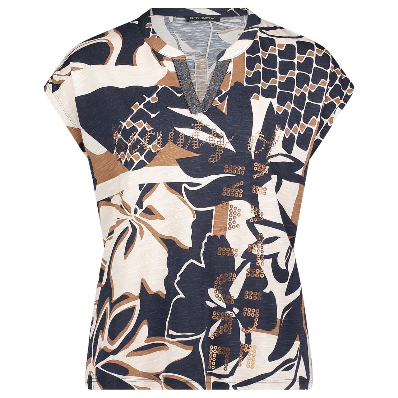 Betty Barclay Damen T-Shirt dark blue nature printed