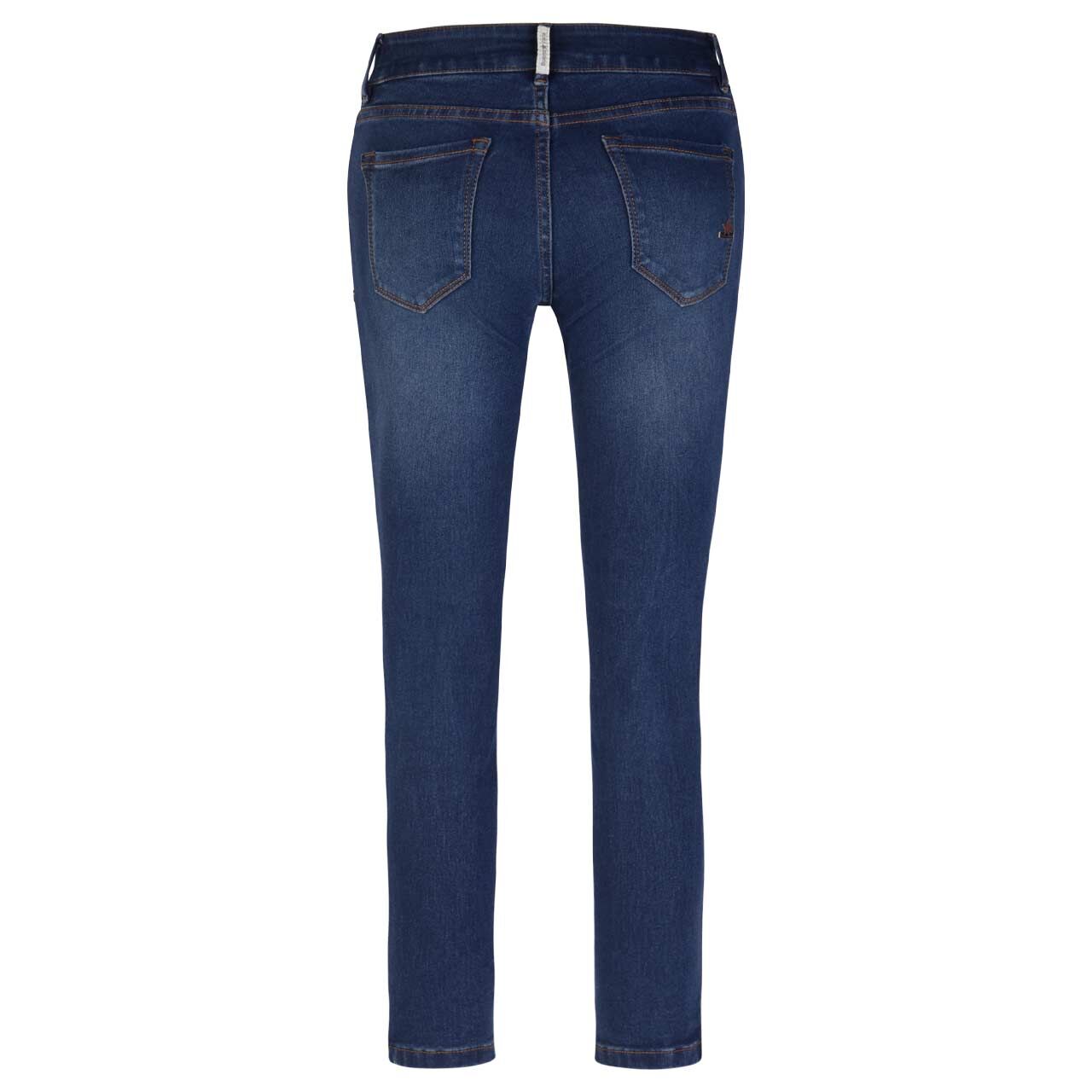 Damenjeans Italy V 7/8 Stretch Denim von Buena Vista in Blau angewaschen, Rückansicht