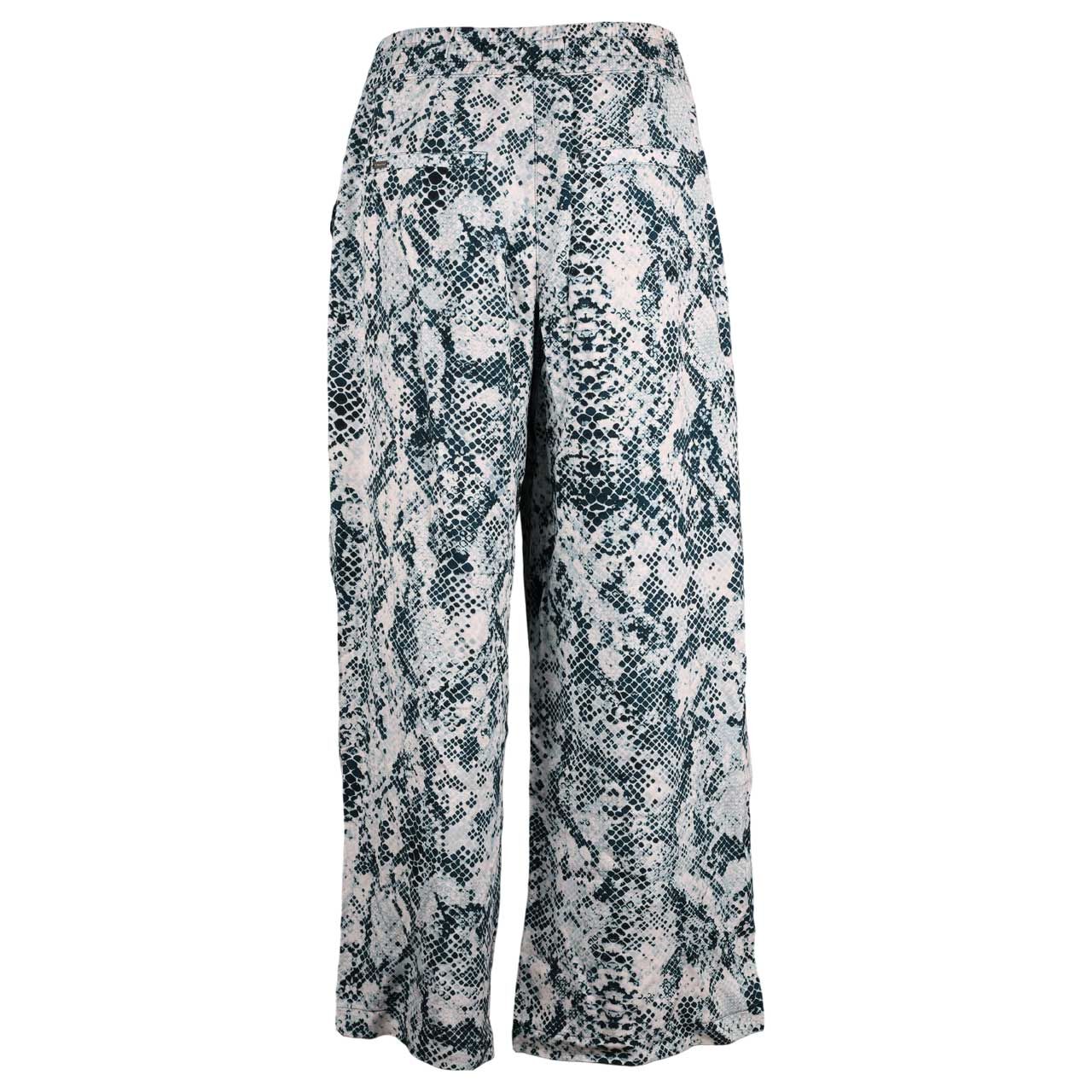 Damen 7/8 Hose Emee Wide Leg von Street One in Blau mit Print, Rückansicht