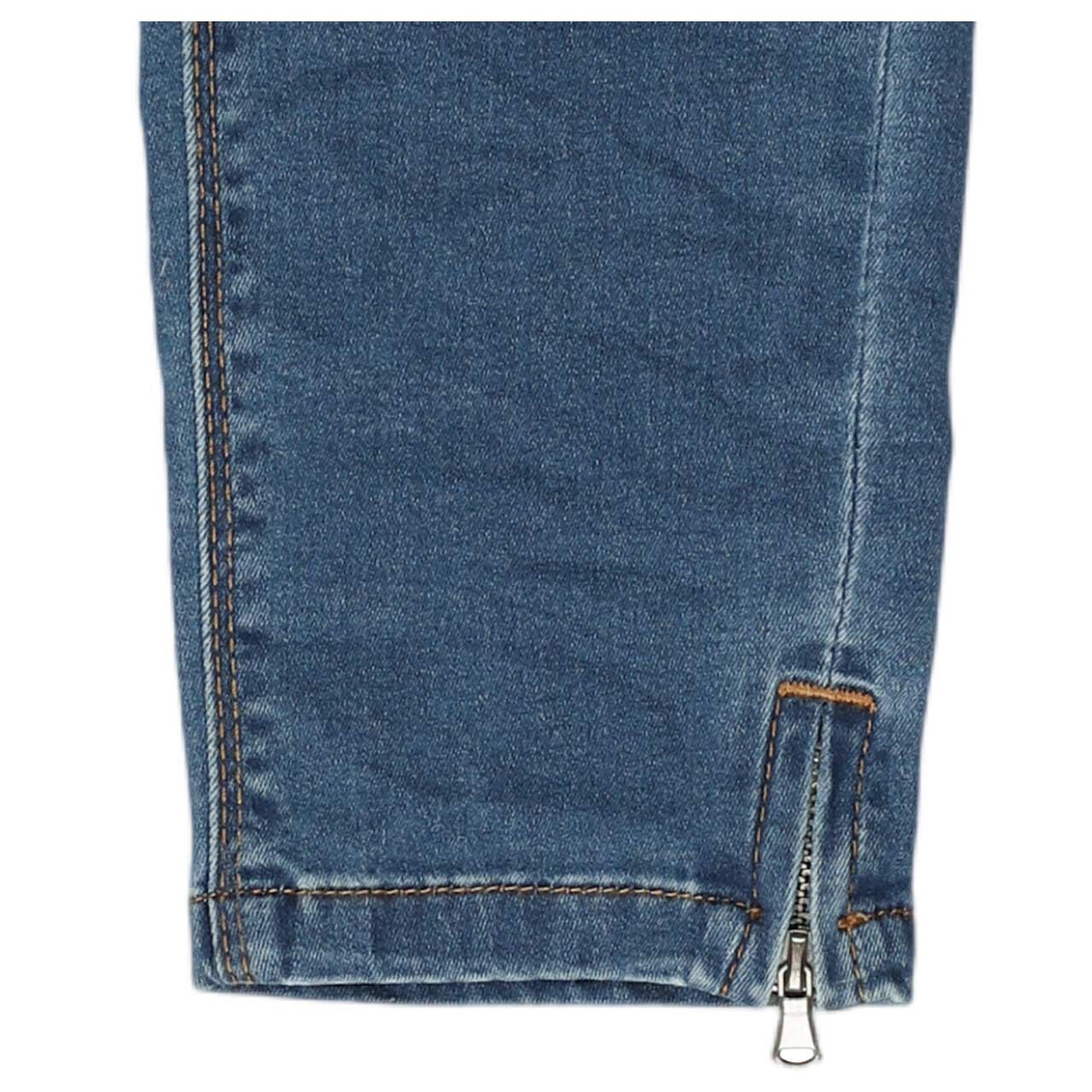 Stretch Damenjeans Italy V 7/8 Cozy Denim von Buena Vista in Blau angewaschen, Detailansicht Saum