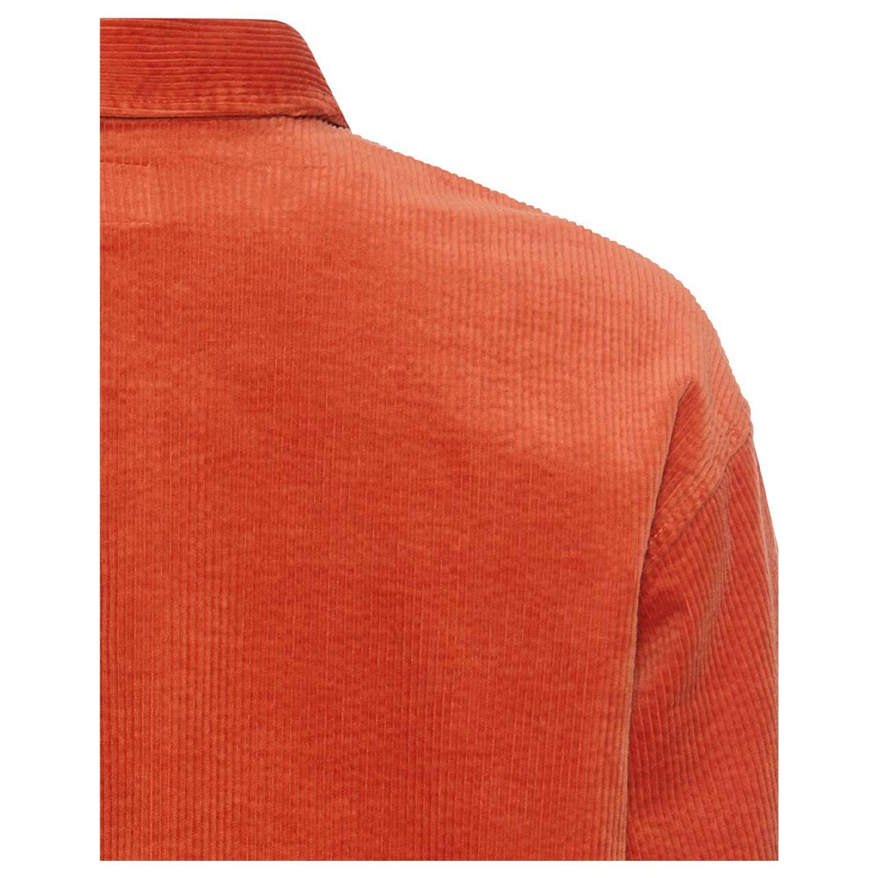 Damen Langarm Cord Bluse von Camel active in Orange, detaillierte Rückansicht