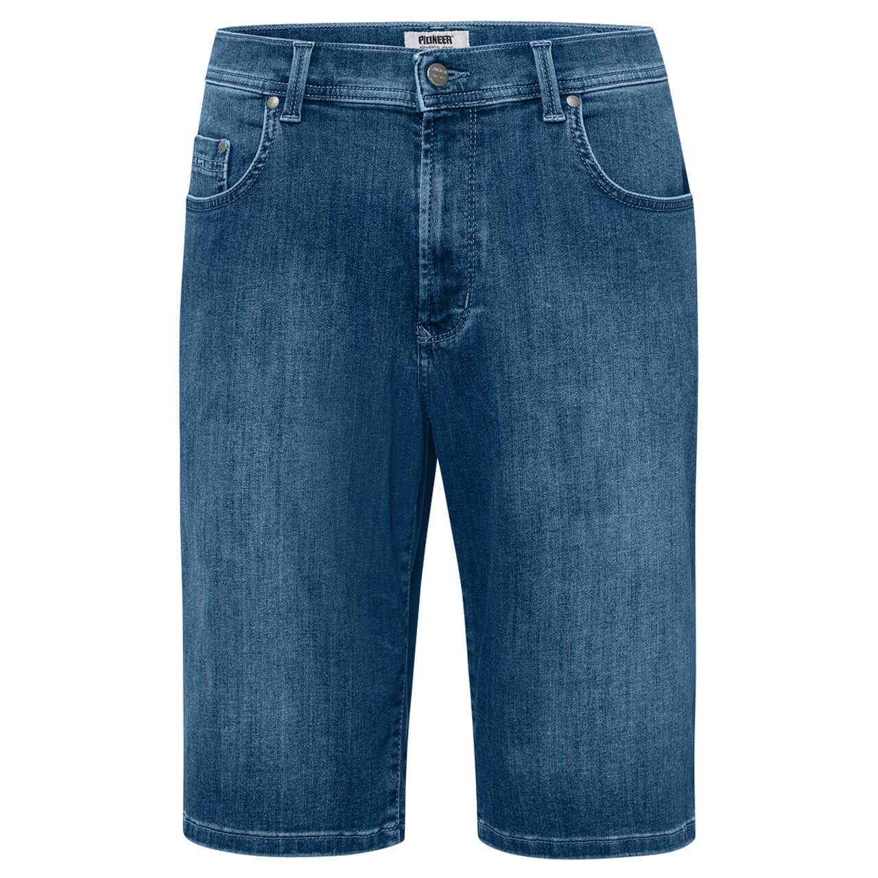 Pioneer Jeans Finn Megaflex Bermuda für Herren in Blau angewaschen, FarbNr.: 6832