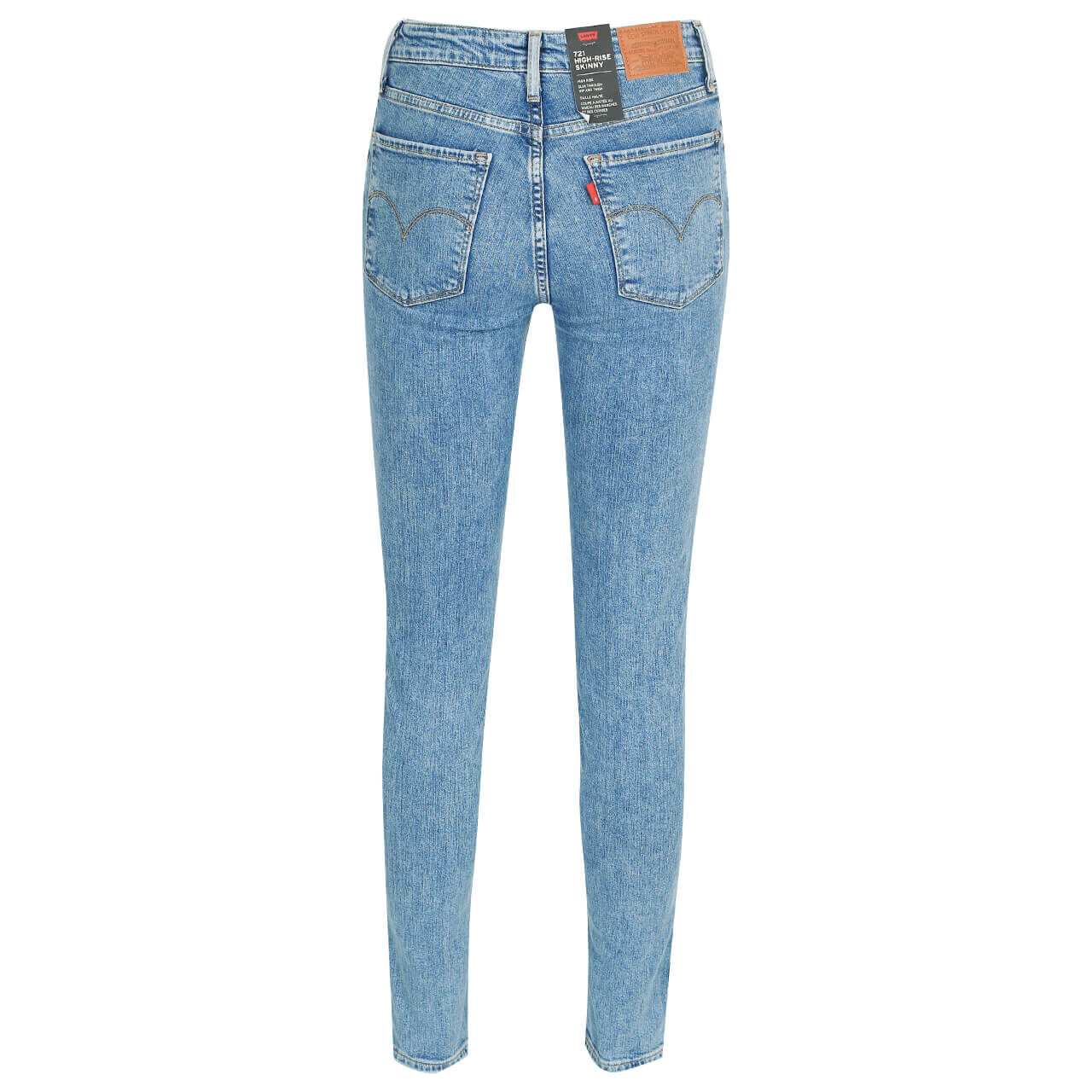 levis-jeans-721-blau-0468-hinten Levis Jeans 721 Skinny für Damen in Hellblau, FarbNr.: 0468
