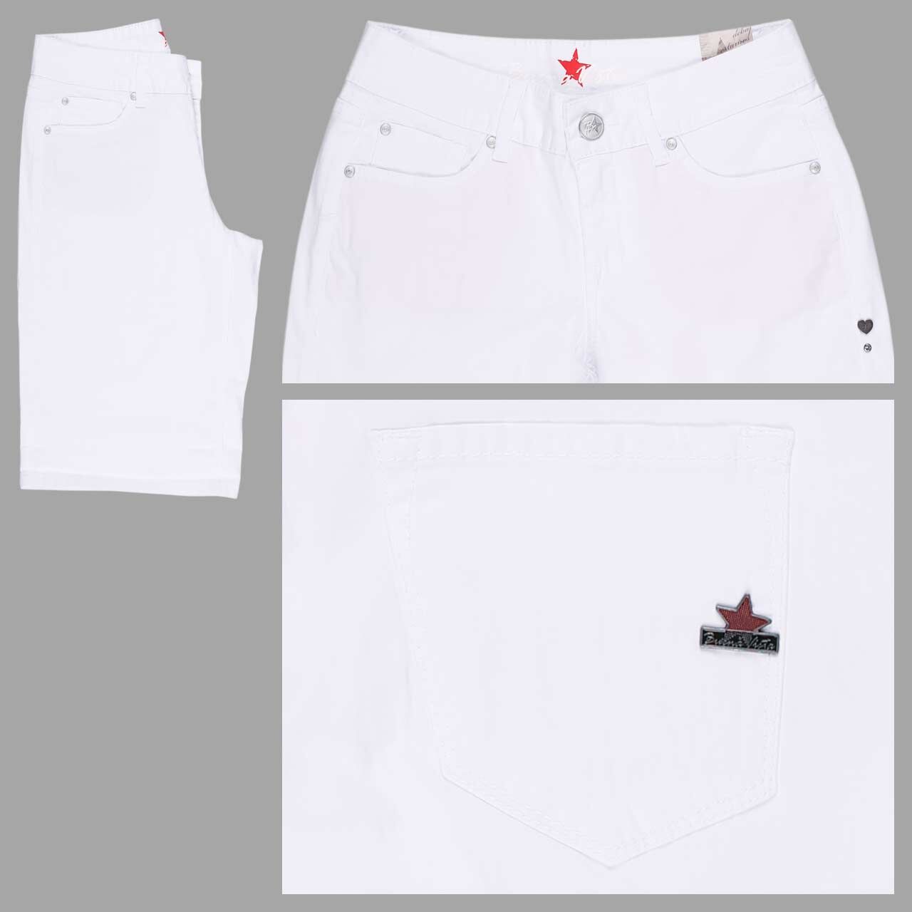 Buena Vista Italy-Short Stretch Twill Baumwollhose white