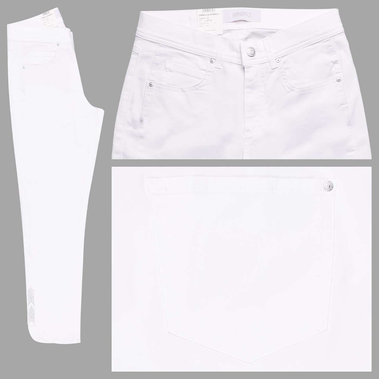 Angels Ornella Sparkle 7/8 Jeans white