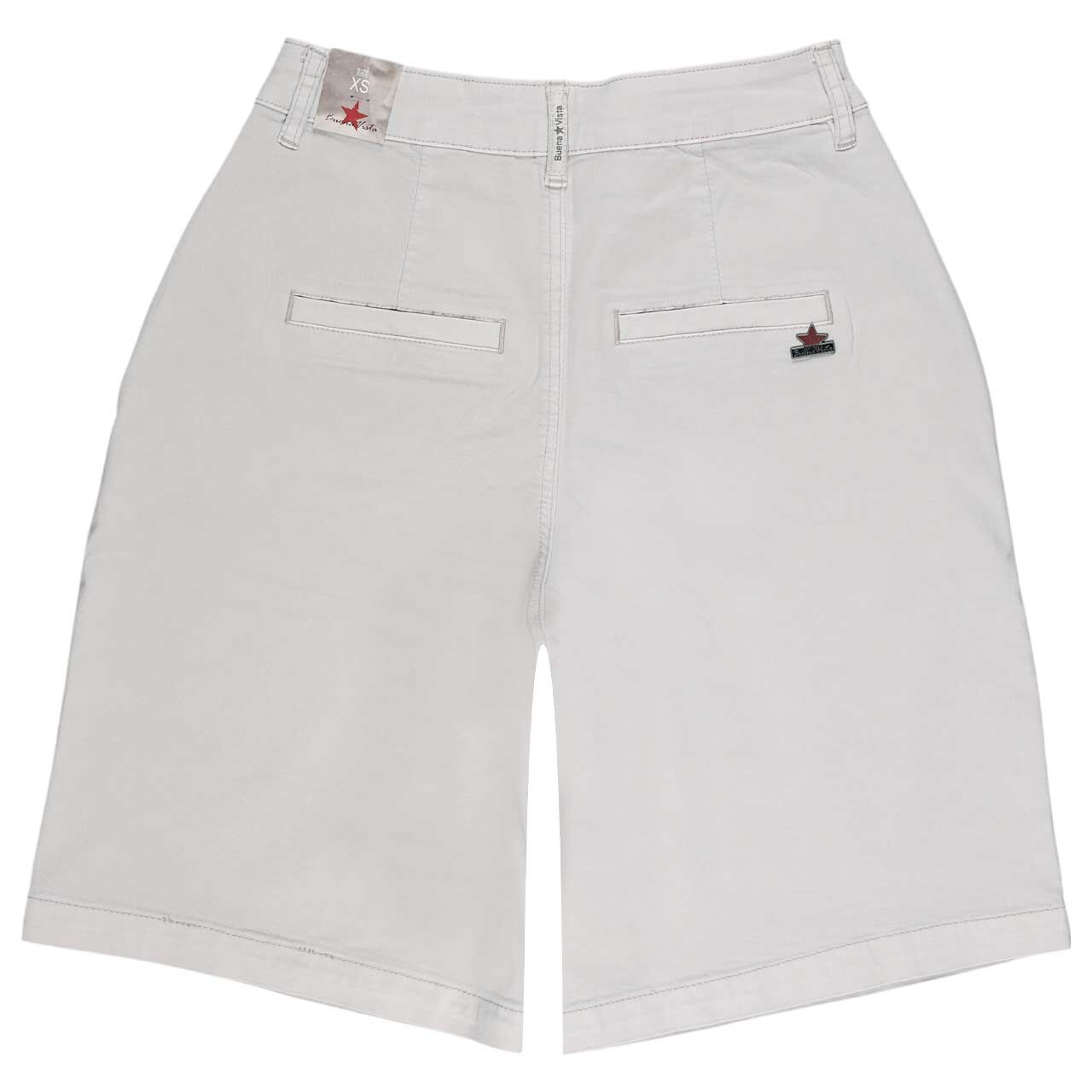 Damen Baumwollhose Chino-Short Summer Twill von Buena Vista in Zartgrau, detaillierte Rückansicht