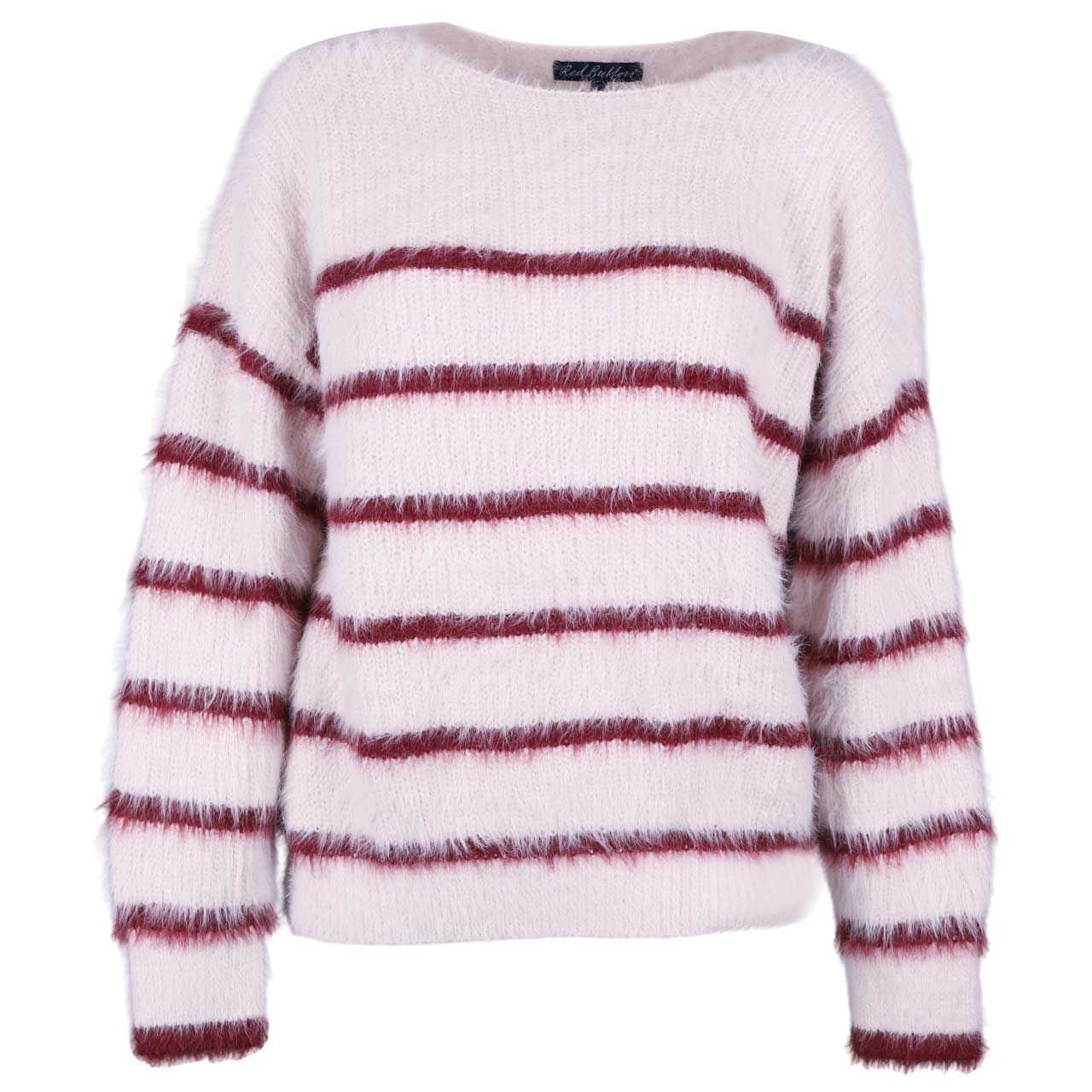 Red Button Damen Pullover Fuzzy Sweater cream ruby