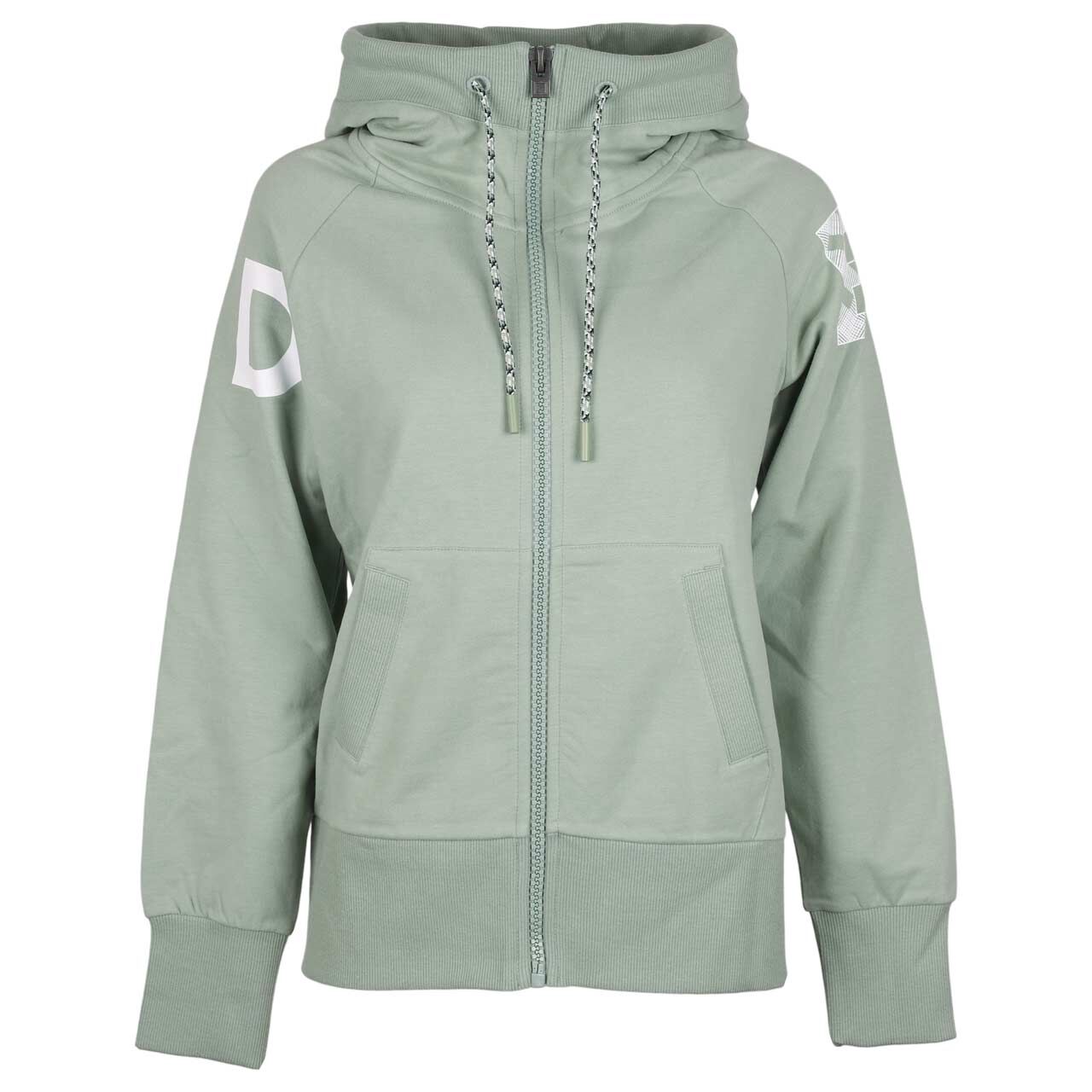 Elbsand Damen Hoodie Sweatjacke Katri silt green