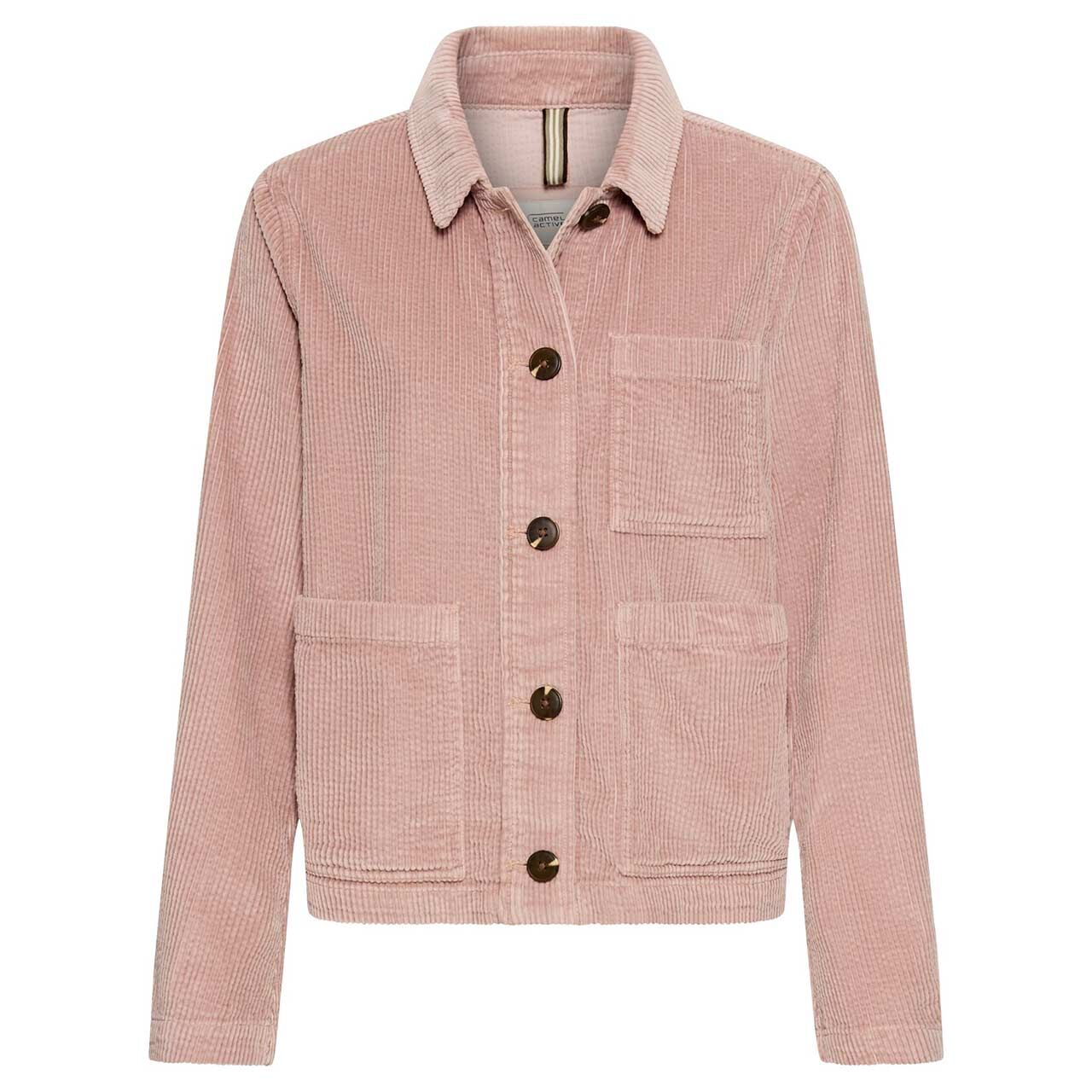 Camel active Damen Cord Hemdjacke dark mauve pink