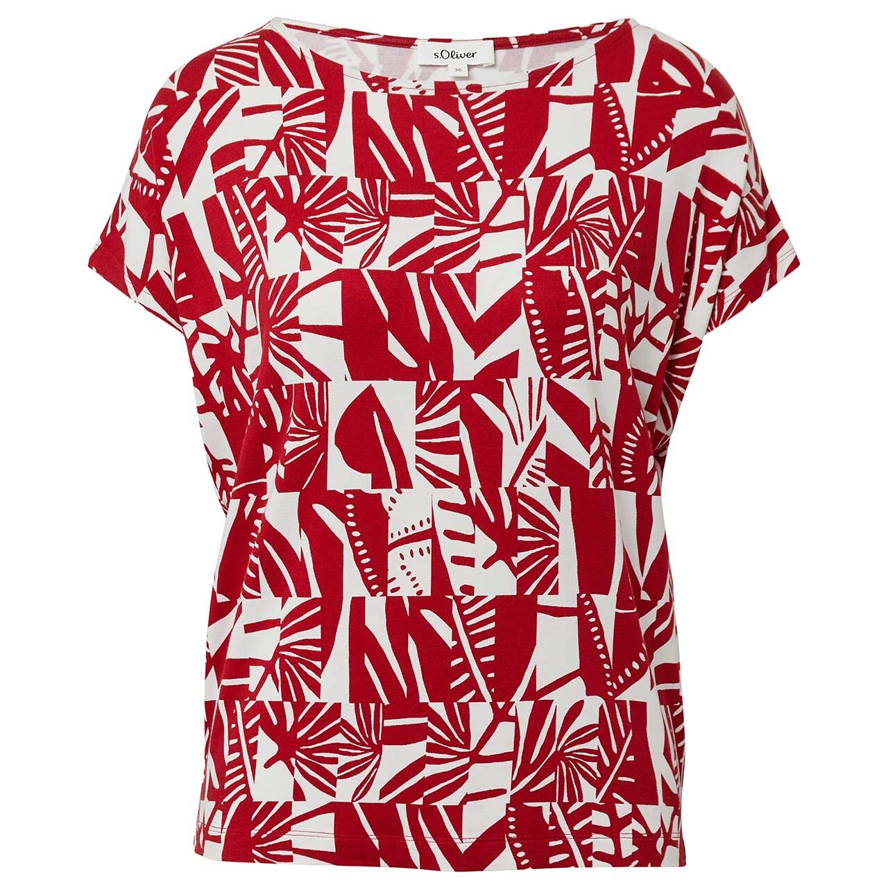 s.Oliver Damen T-Shirt red chili pepper print 