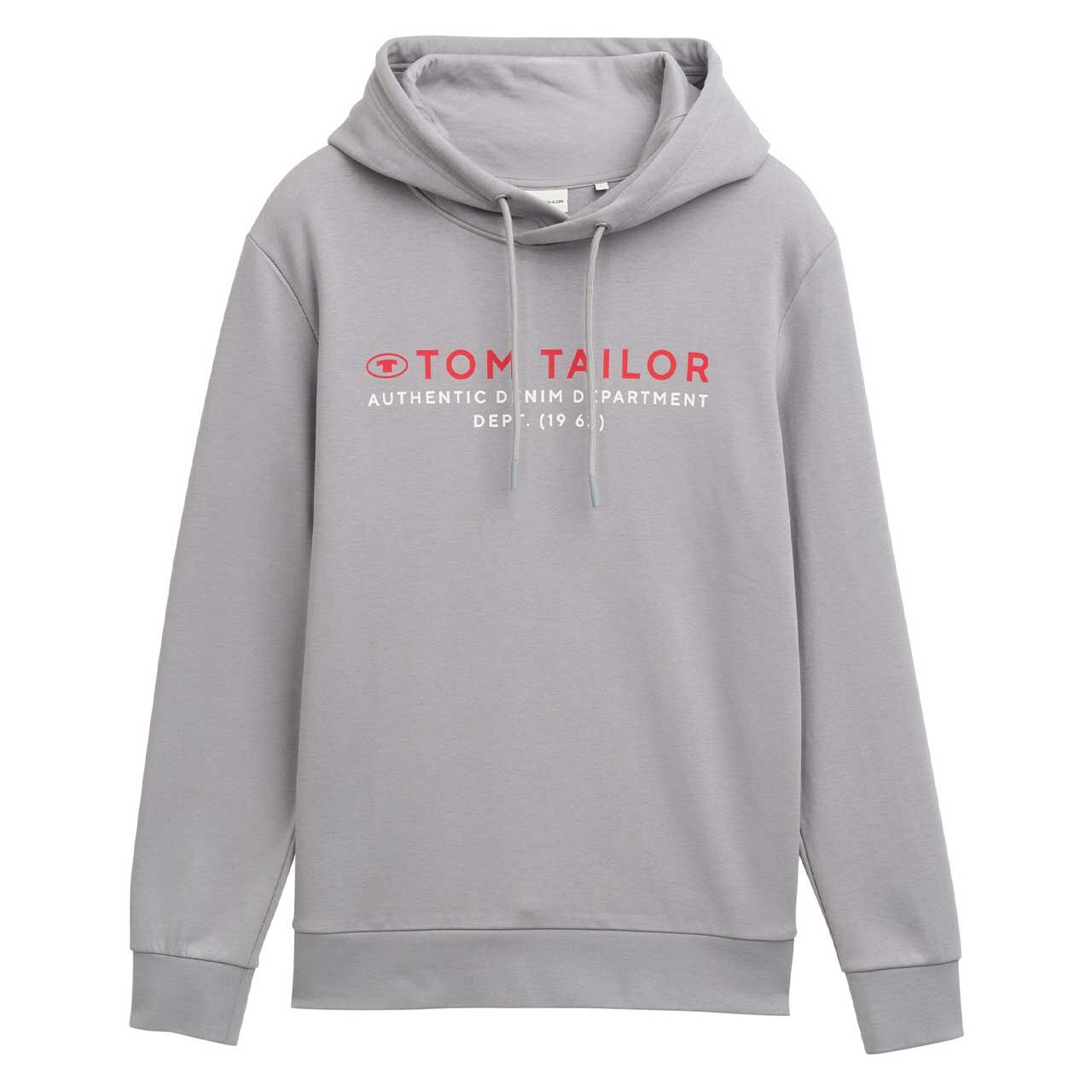 Tom Tailor Herren Hoodie Sweatshirt formal grey branding