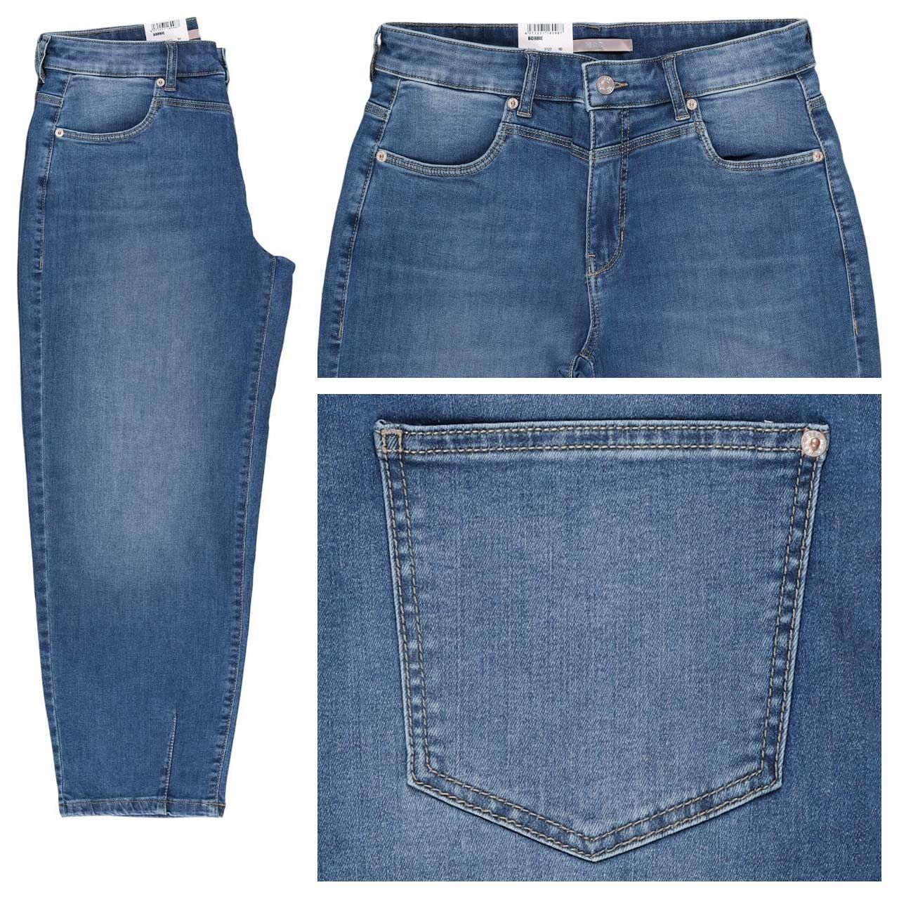 MAC Bobbie 7/8 Jeans mid blue use washed