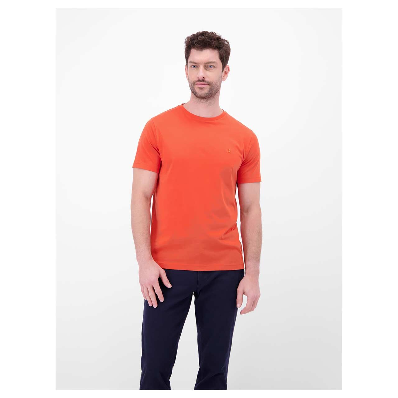 Herren T-Shirt von Lerros in Rot, Vorderansicht am Model