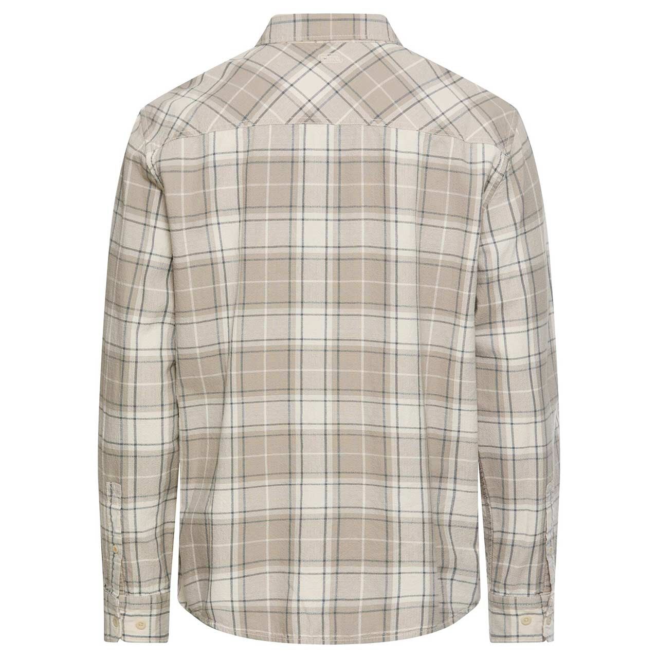 Herren Langarm Hemd von Camel active in der Farbe Beige kariert, Rückansicht