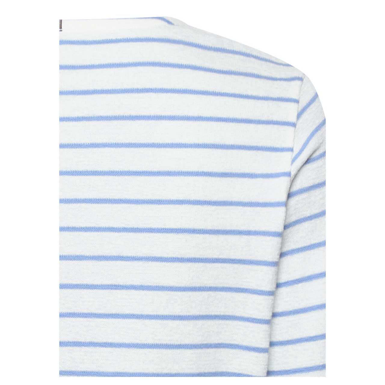 Damen Langarm Shirt von Camel active in Hellblau gestreift, detaillierte Rückansicht