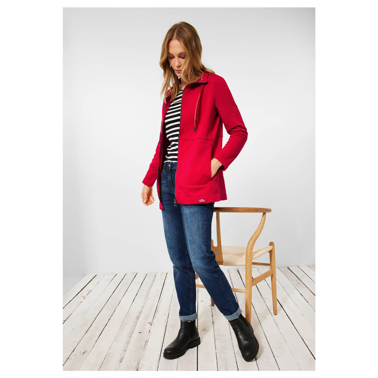 Cecil Sweatjacke strong red