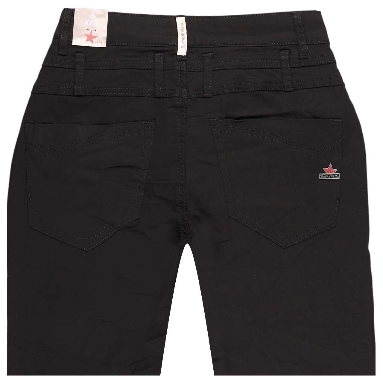 Damen Baumwollhose Florida-Z 7/8 Stretch Twill von Buena Vista in Schwarz, detaillierte Rückansicht