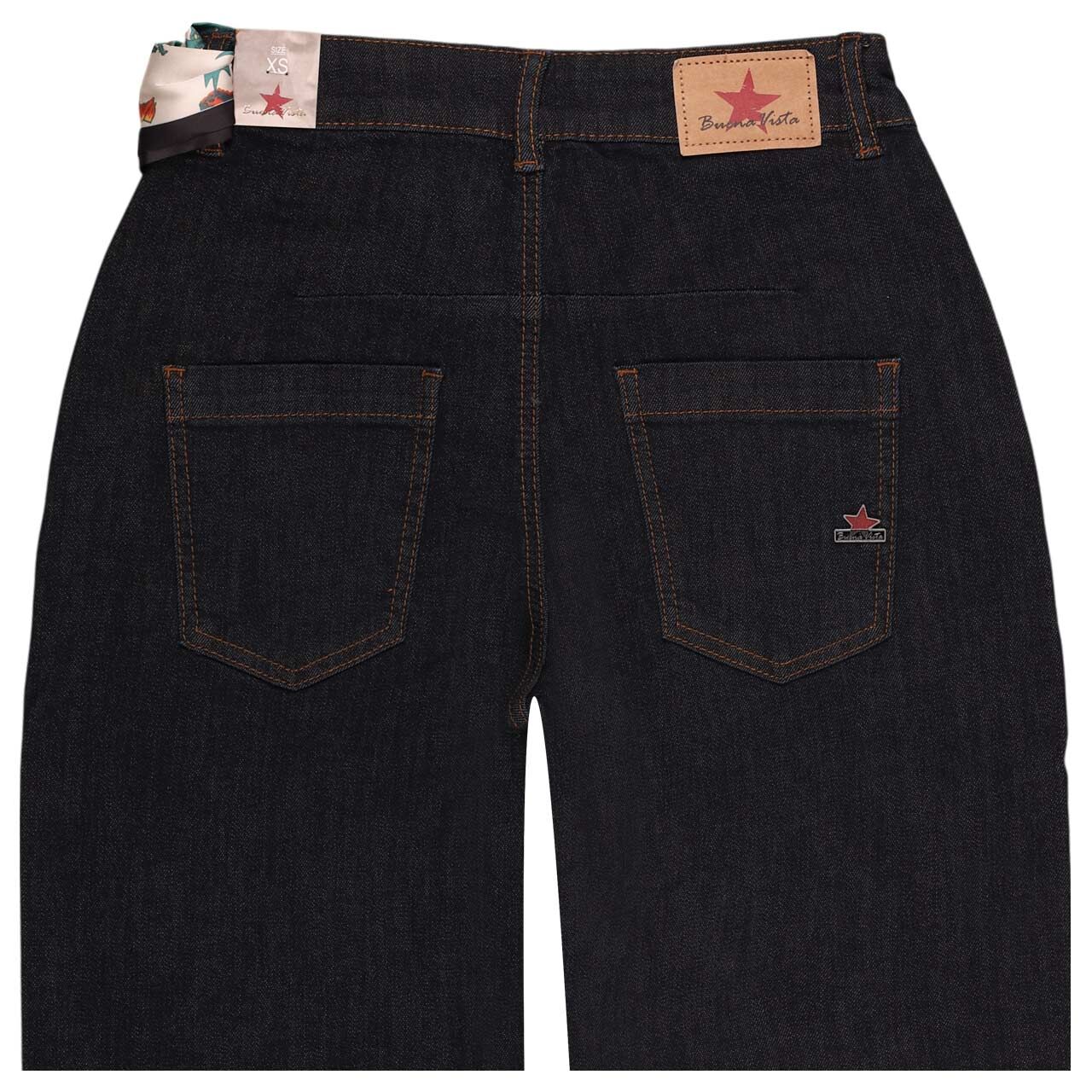 Damenjeans Barrel-R 7/8 Stretch Denim von Buena Vista in Dunkelblau, detaillierte Rückansicht
