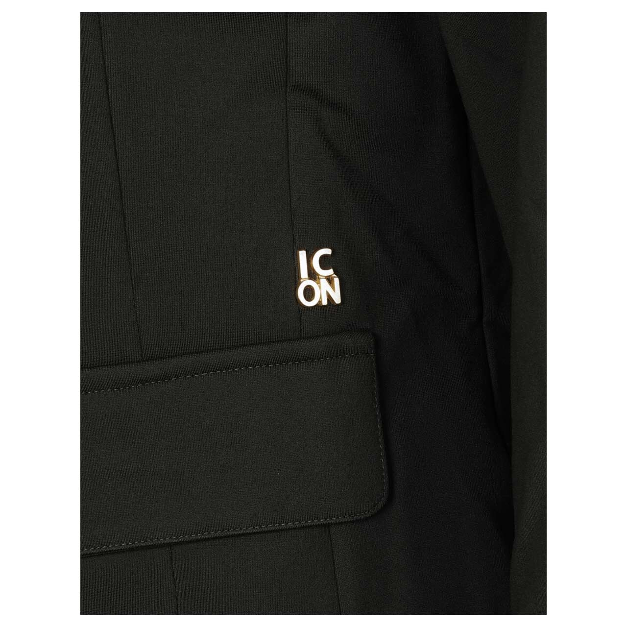 Damen Blazer von Senoritas ICON in Schwarz, Detailansicht Logo