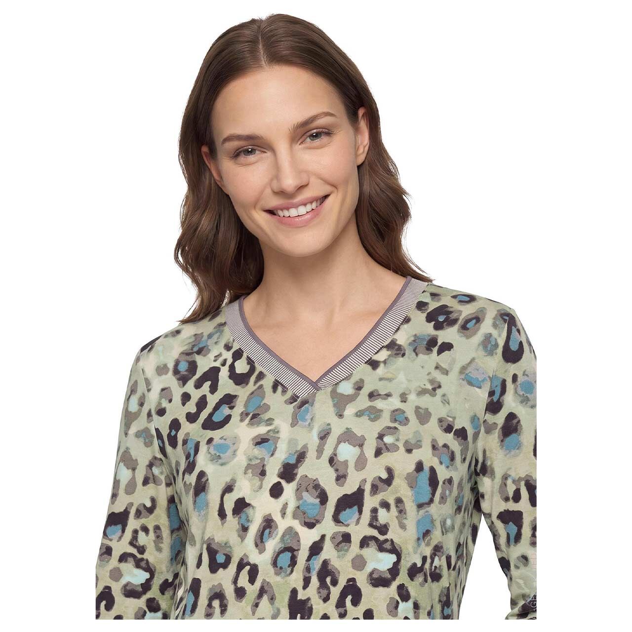 Betty Barclay 3/4 Arm Shirt beige petrol print
