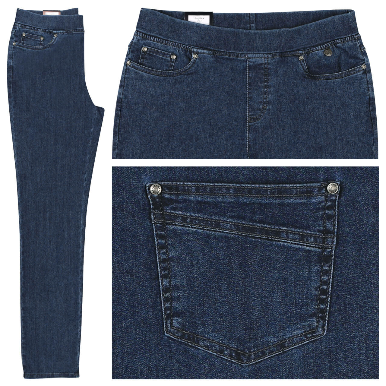 Anna Montana Jeans Angelika Jump in für Damen in Mittelblau angewaschen, FarbNr.: 48 Anna Montana Jeans Angelika Jump in für Damen in Mittelblau angewaschen, FarbNr.: 48