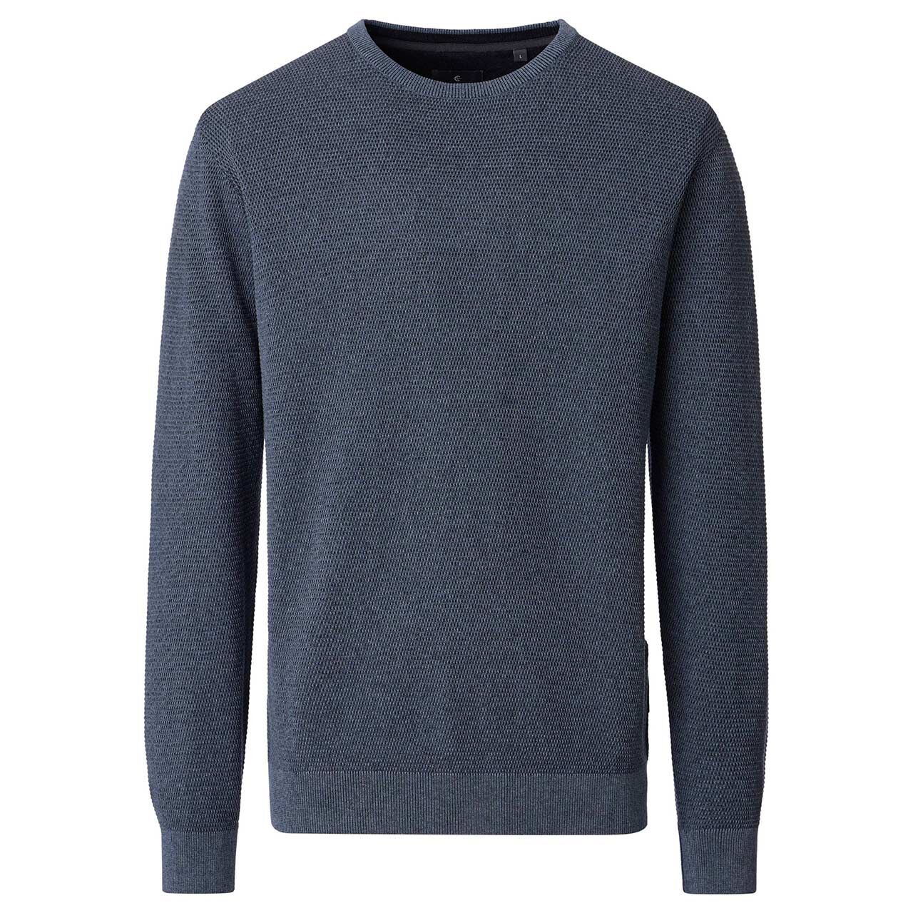 Casa Moda Herren Pullover O-Neck silver blue melange