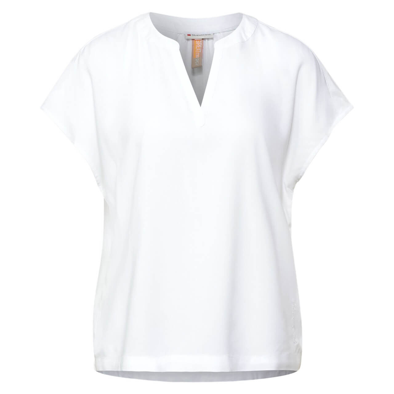Street One Kurzarm Bluse für Damen in Weiß, FarbNr.: 10000