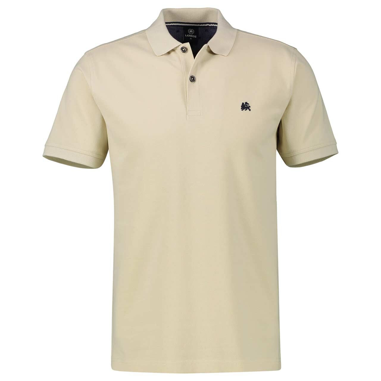 Lerros Herren Piqué Poloshirt broken white melange