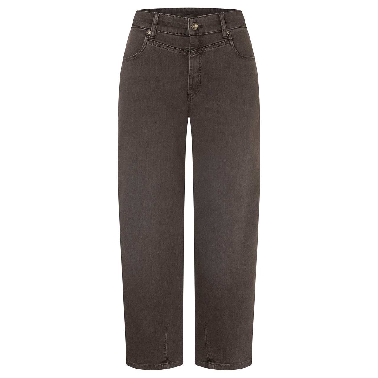 Damen 7/8 Jeans Bobbie von MAC in Dunkelbraun verwaschen, Vorderansicht